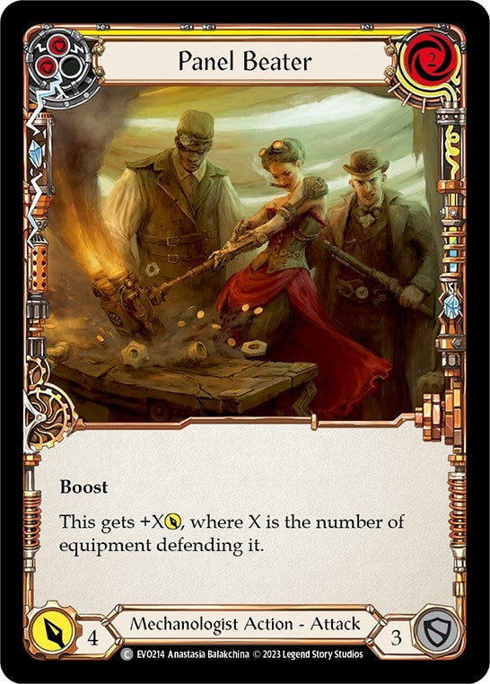 Image for Panel Beater (Yellow) (Bright Lights) (EVO214) - Flesh and Blood TCG