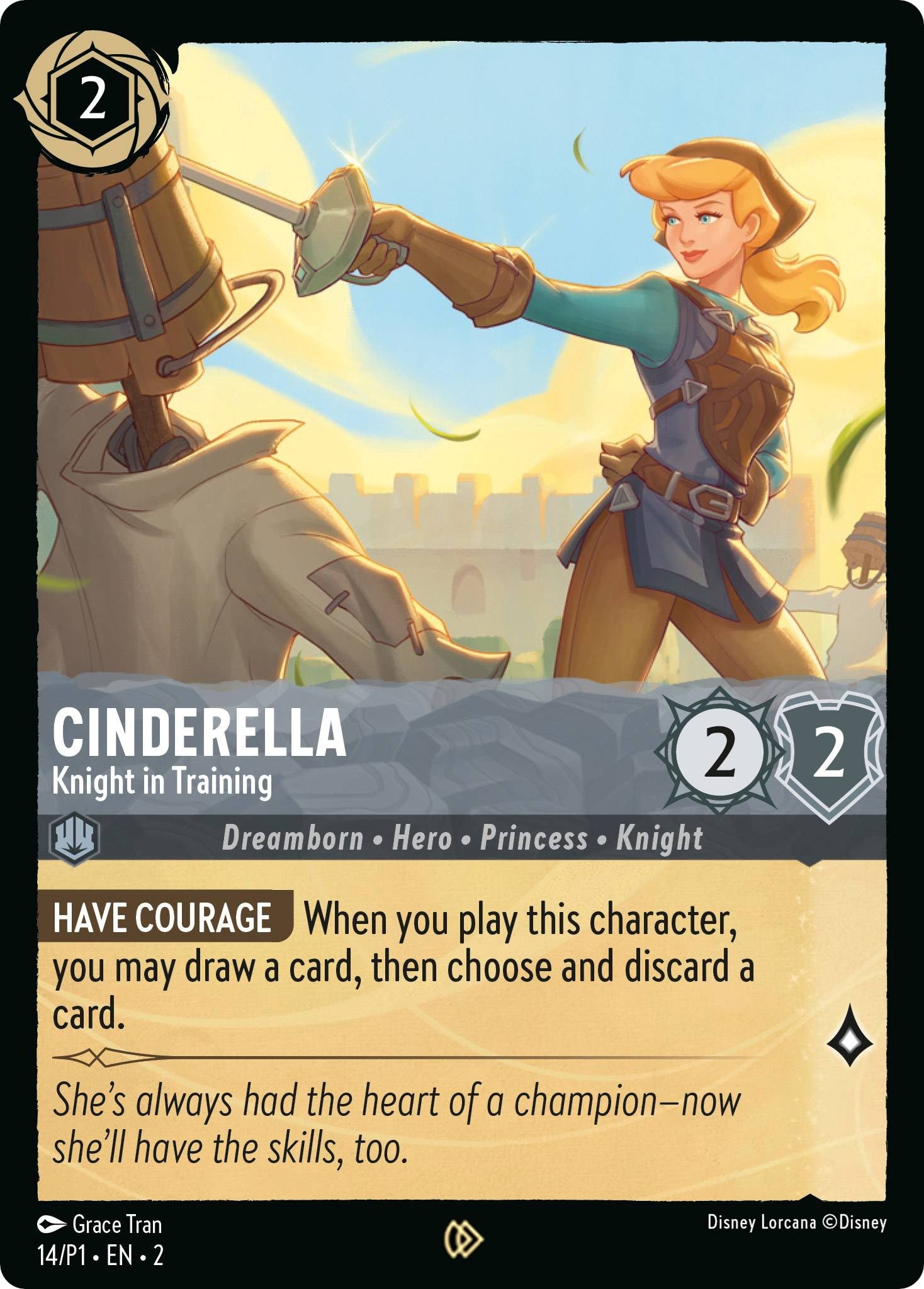 Image for Cinderella - Knight in Training (Disney Lorcana Promo Cards) (14) - Disney Lorcana
