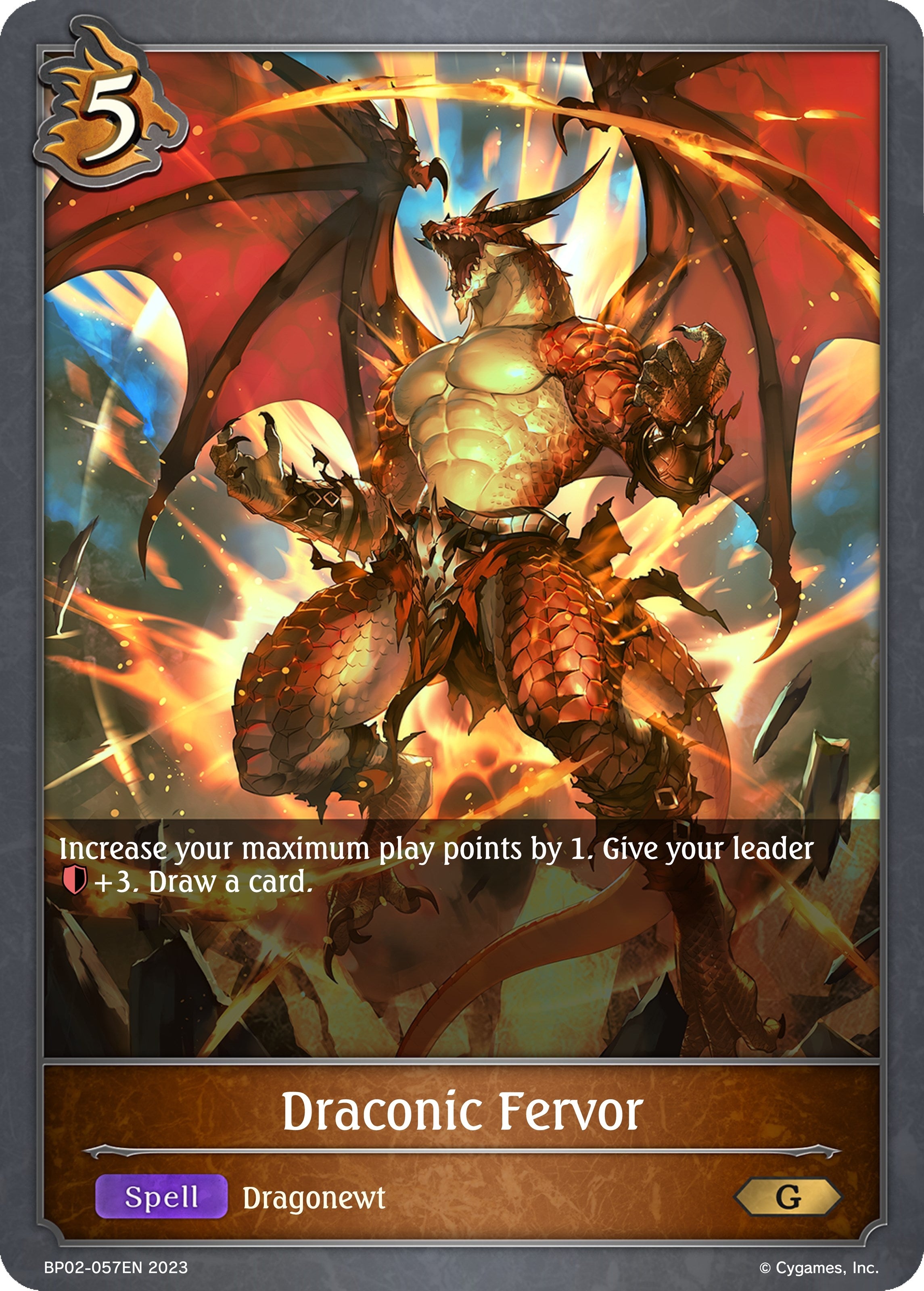 Image for Draconic Fervor (BP02: Reign of Bahamut) (BP02-057EN) - Shadowverse: Evolve
