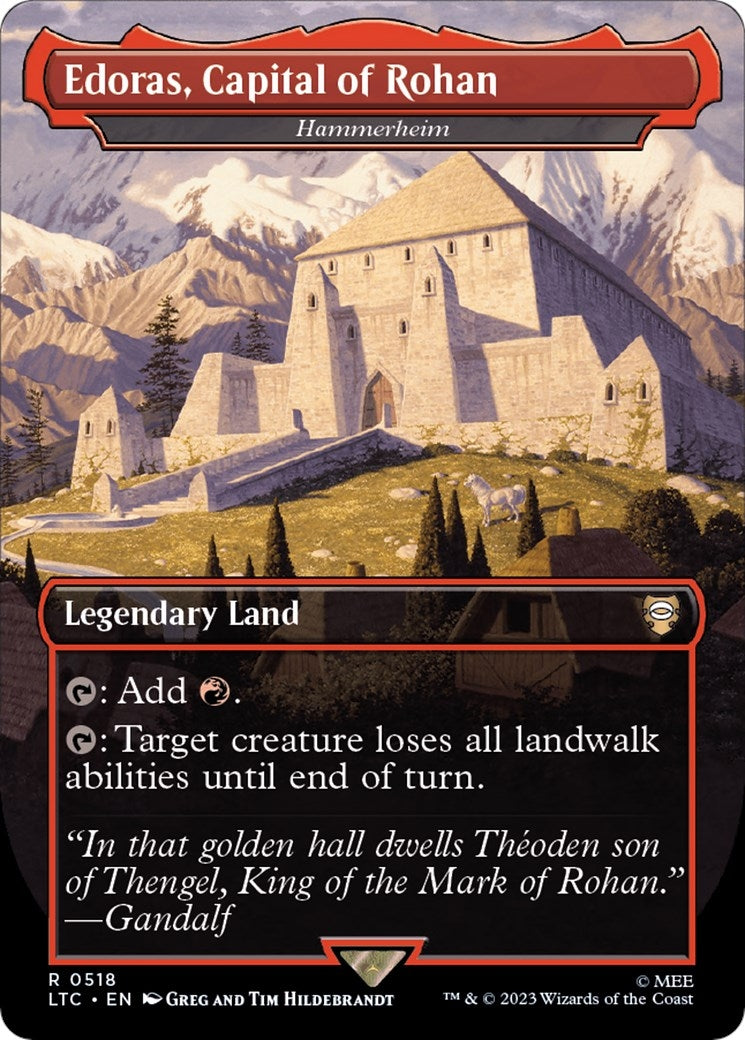 Image for Edoras, Capital of Rohan - Hammerheim (Borderless) (Commander: The Lord of the Rings: Tales of Middle-earth) (518) - Magic: The Gathering