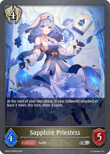 Image for Sapphire Priestess - P29EN (Foil) (BP02: Reign of Bahamut) (BP02-P29EN) - Shadowverse: Evolve