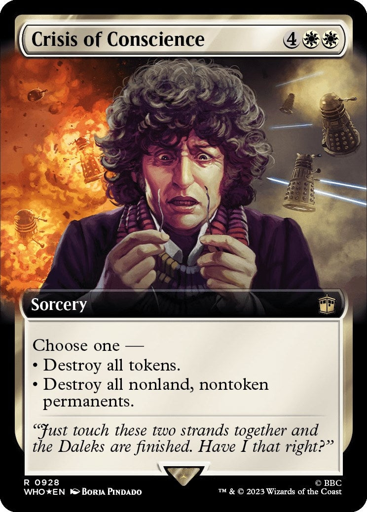 Image for Crisis of Conscience (Extended Art) (Surge Foil) (Universes Beyond: Doctor Who) (928) - Magic: The Gathering