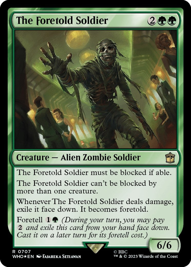 Image for The Foretold Soldier (Surge Foil) (Universes Beyond: Doctor Who) (707) - Magic: The Gathering