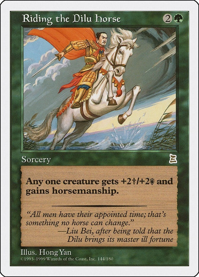 Image for Riding the Dilu Horse (Portal Three Kingdoms) (144) - Magic: The Gathering