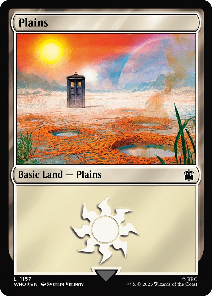 Image for Plains (1157) (Surge Foil) (Universes Beyond: Doctor Who) (1157) - Magic: The Gathering