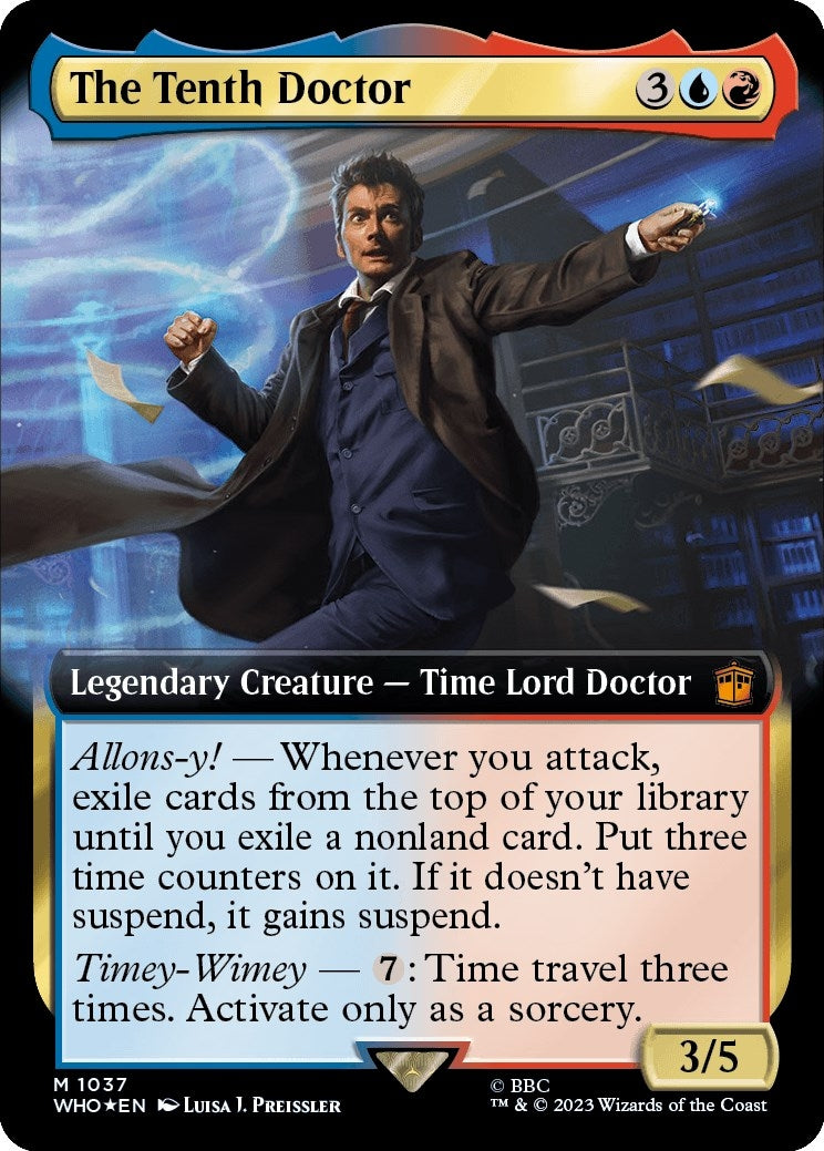 Image for The Tenth Doctor (Extended Art) (Surge Foil) (Universes Beyond: Doctor Who) (1037) - Magic: The Gathering