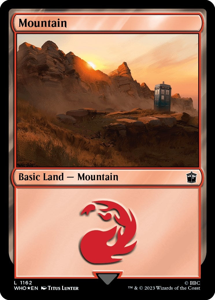 Image for Mountain (1162) (Surge Foil) (Universes Beyond: Doctor Who) (1162) - Magic: The Gathering