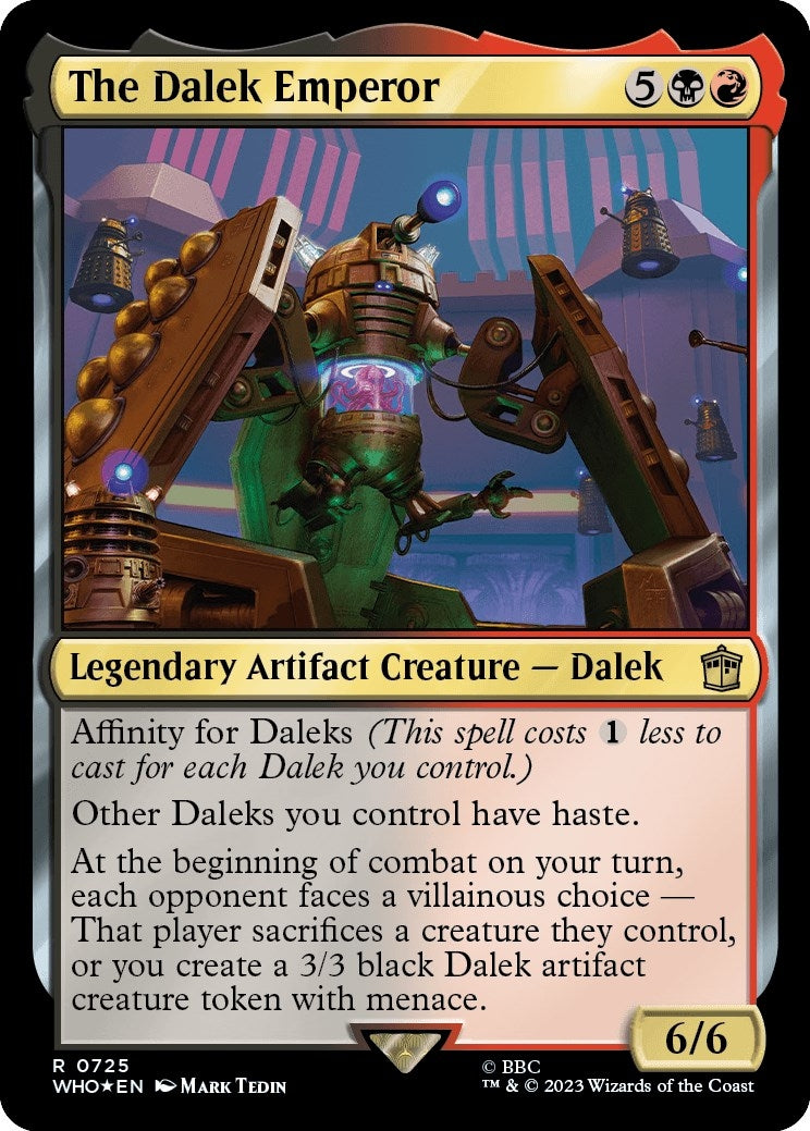 Image for The Dalek Emperor (Surge Foil) (Universes Beyond: Doctor Who) (725) - Magic: The Gathering