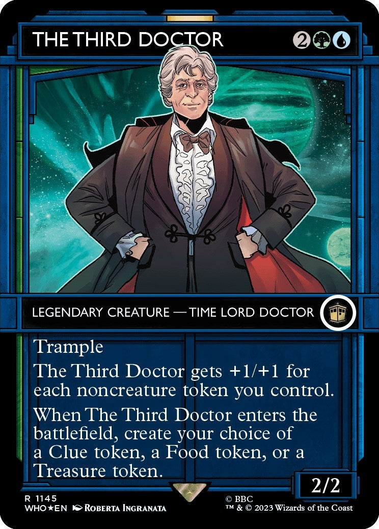 Image for The Third Doctor (Showcase) (Surge Foil) (Universes Beyond: Doctor Who) (1145) - Magic: The Gathering