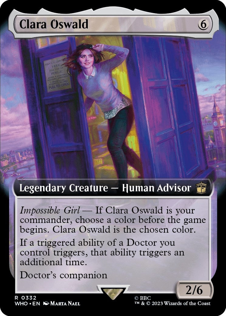 Image for Clara Oswald (Extended Art) (Universes Beyond: Doctor Who) (332) - Magic: The Gathering