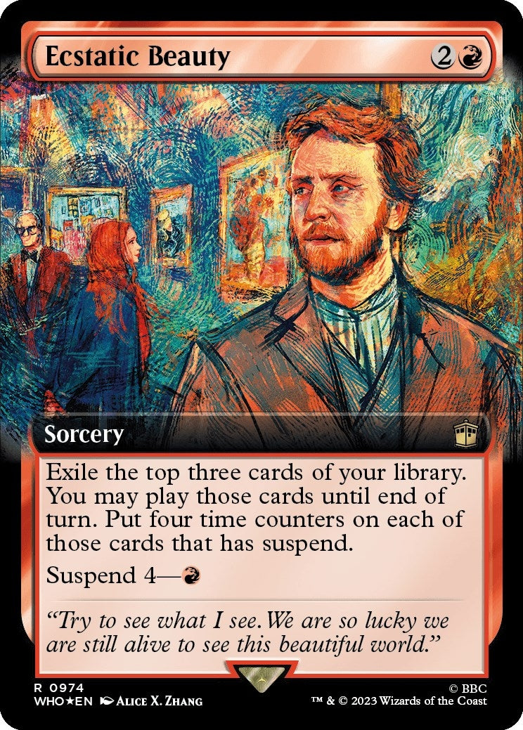 Image for Ecstatic Beauty (Extended Art) (Surge Foil) (Universes Beyond: Doctor Who) (974) - Magic: The Gathering