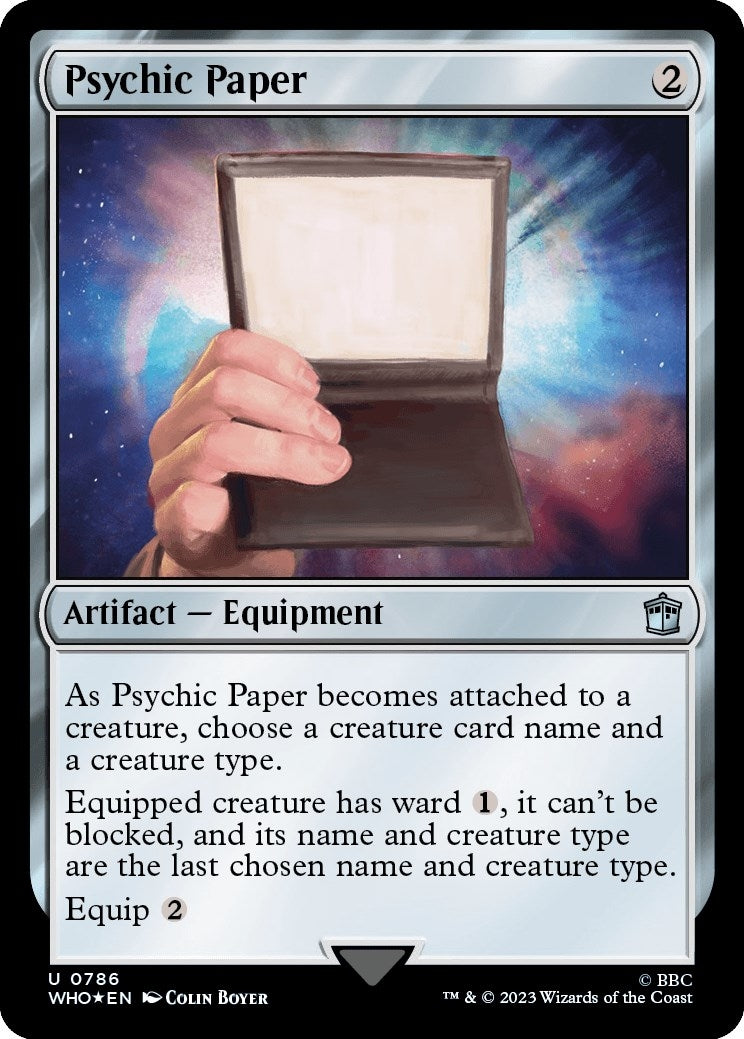 Image for Psychic Paper (Surge Foil) (Universes Beyond: Doctor Who) (786) - Magic: The Gathering