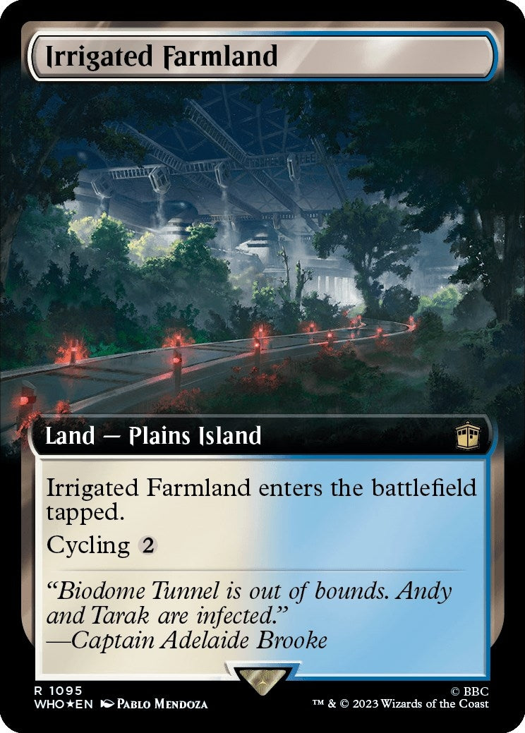 Image for Irrigated Farmland (Extended Art) (Surge Foil) (Universes Beyond: Doctor Who) (1095) - Magic: The Gathering