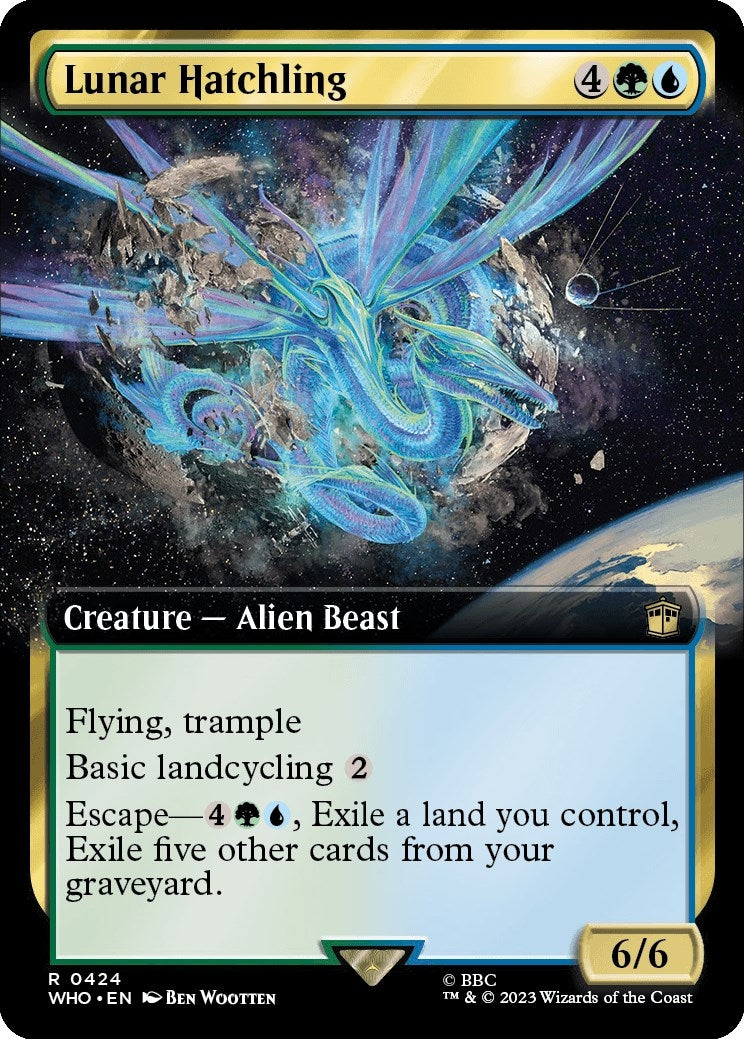 Image for Lunar Hatchling (Extended Art) (Universes Beyond: Doctor Who) (424) - Magic: The Gathering