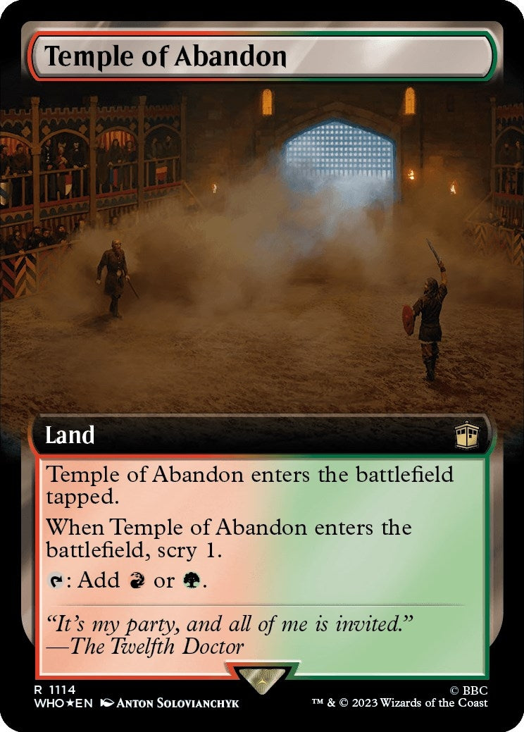 Image for Temple of Abandon (Extended Art) (Surge Foil) (Universes Beyond: Doctor Who) (1114) - Magic: The Gathering