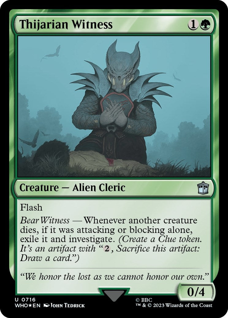 Image for Thijarian Witness (Surge Foil) (Universes Beyond: Doctor Who) (716) - Magic: The Gathering