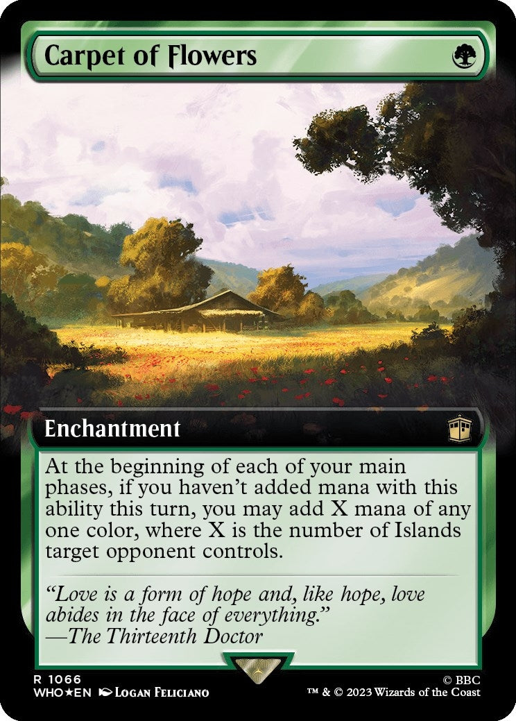 Image for Carpet of Flowers (Extended Art) (Surge Foil) (Universes Beyond: Doctor Who) (1066) - Magic: The Gathering