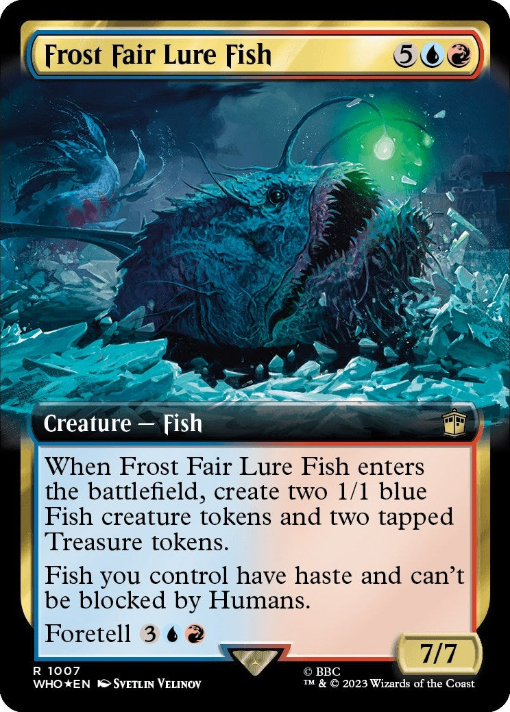 Image for Frost Fair Lure Fish (Extended Art) (Surge Foil) (Universes Beyond: Doctor Who) (1007) - Magic: The Gathering