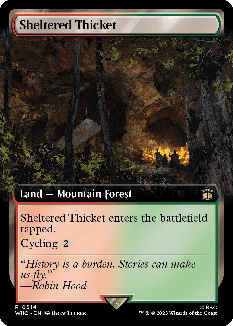 Image for Sheltered Thicket (Extended Art) (Universes Beyond: Doctor Who) (514) - Magic: The Gathering