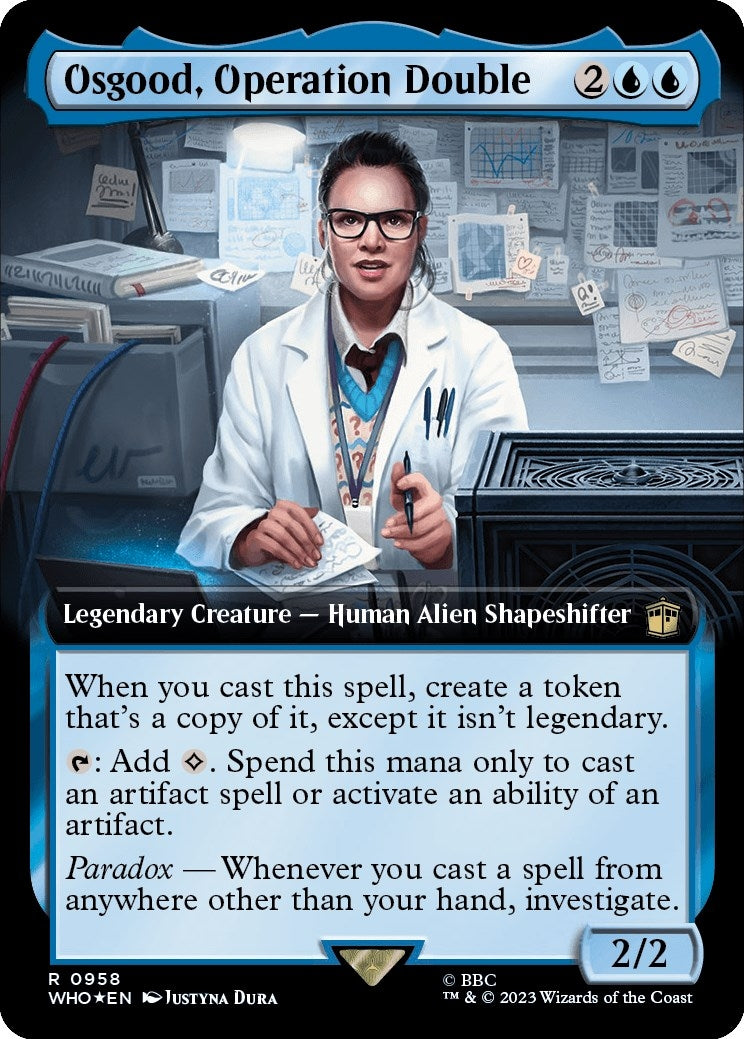 Image for Osgood, Operation Double (Extended Art) (Surge Foil) (Universes Beyond: Doctor Who) (958) - Magic: The Gathering