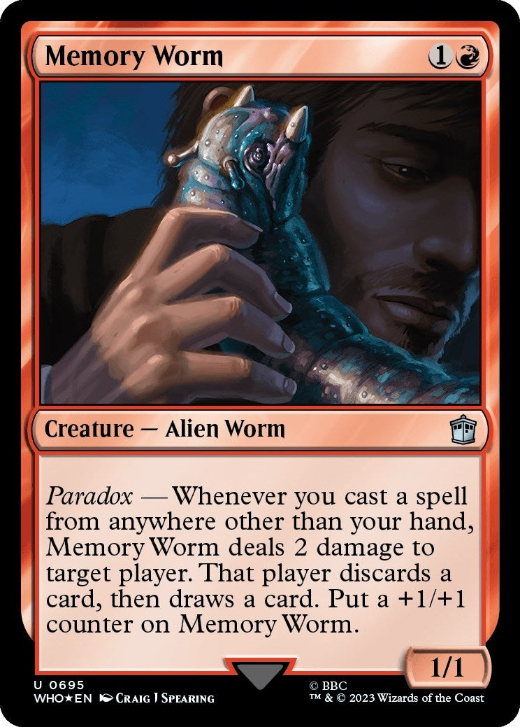Image for Memory Worm (Surge Foil) (Universes Beyond: Doctor Who) (695) - Magic: The Gathering