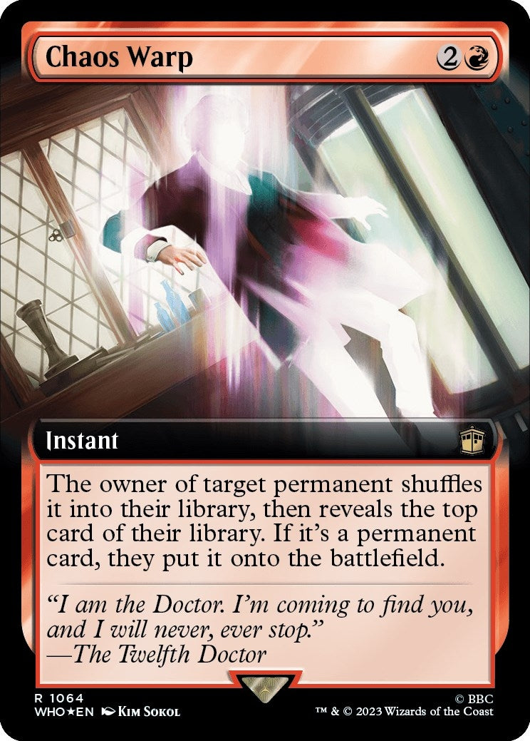 Image for Chaos Warp (Extended Art) (Surge Foil) (Universes Beyond: Doctor Who) (1064) - Magic: The Gathering