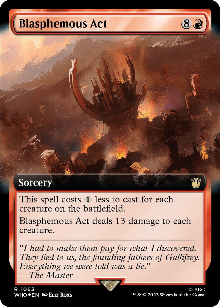 Image for Blasphemous Act (Extended Art) (Surge Foil) (Universes Beyond: Doctor Who) (1063) - Magic: The Gathering