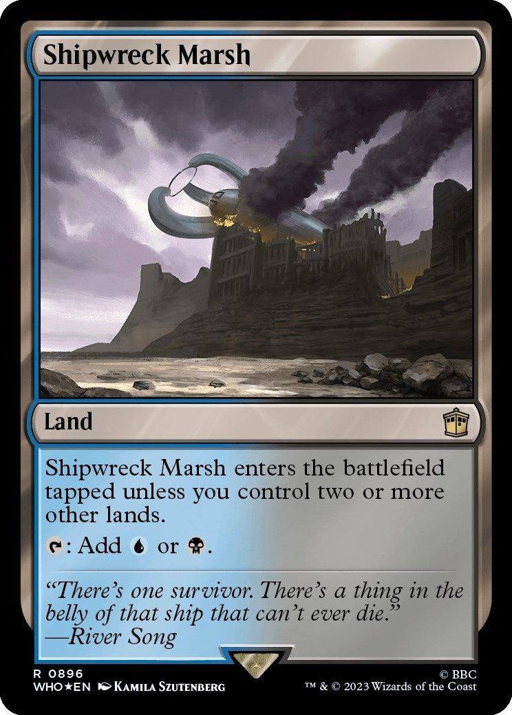 Image for Shipwreck Marsh (Surge Foil) (Universes Beyond: Doctor Who) (896) - Magic: The Gathering