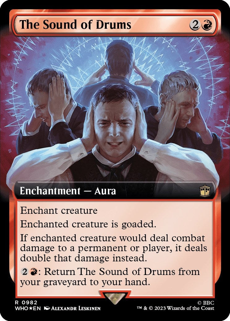 Image for The Sound of Drums (Extended Art) (Surge Foil) (Universes Beyond: Doctor Who) (982) - Magic: The Gathering