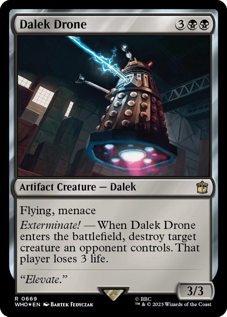 Image for Dalek Drone (Surge Foil) (Universes Beyond: Doctor Who) (669) - Magic: The Gathering