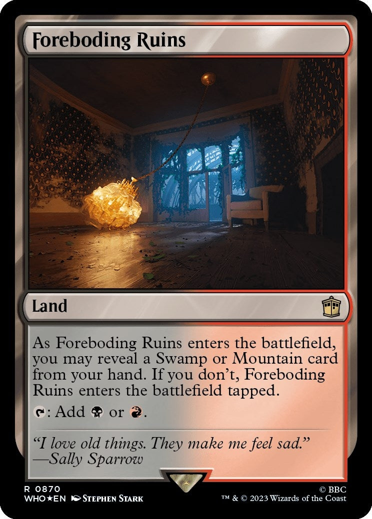 Image for Foreboding Ruins (Surge Foil) (Universes Beyond: Doctor Who) (870) - Magic: The Gathering