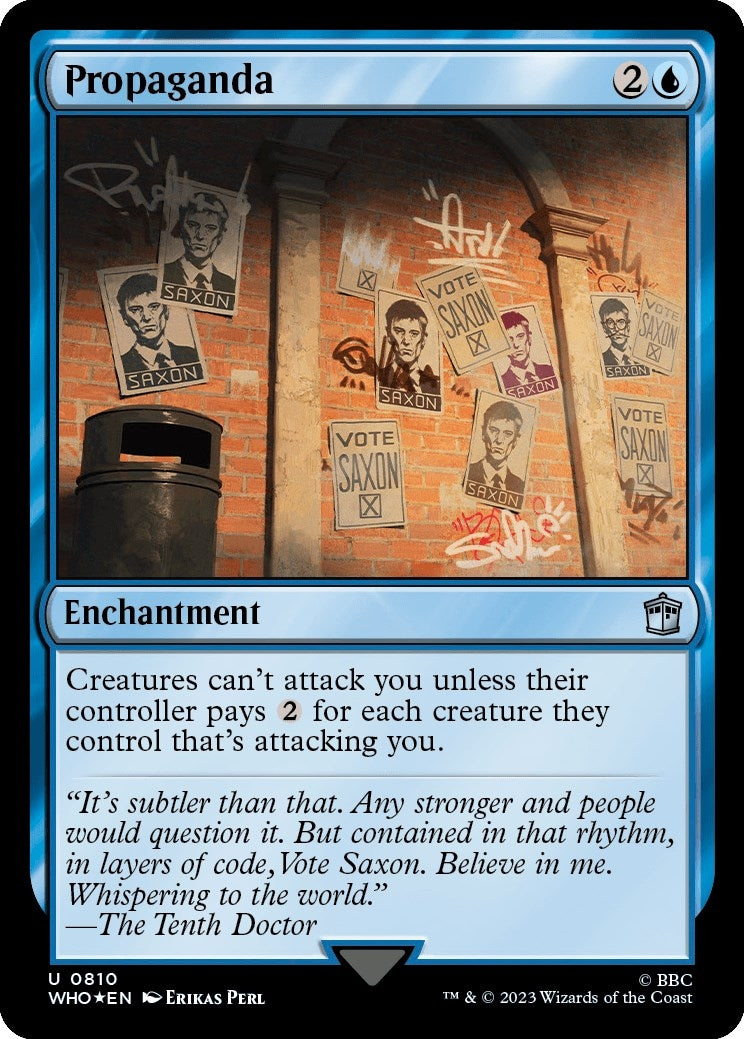 Image for Propaganda (Surge Foil) (Universes Beyond: Doctor Who) (810) - Magic: The Gathering