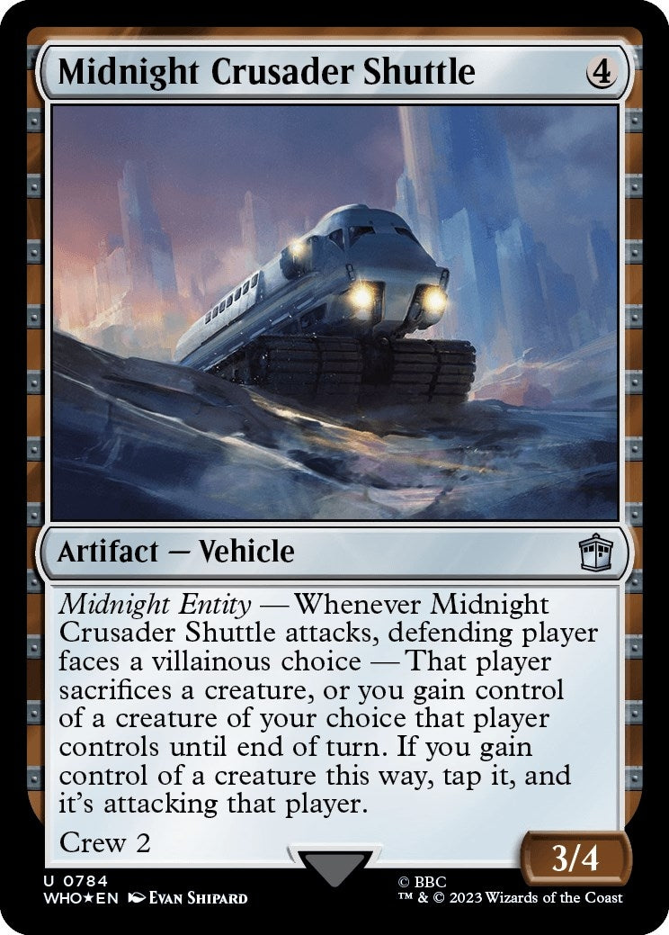 Image for Midnight Crusader Shuttle (Surge Foil) (Universes Beyond: Doctor Who) (784) - Magic: The Gathering