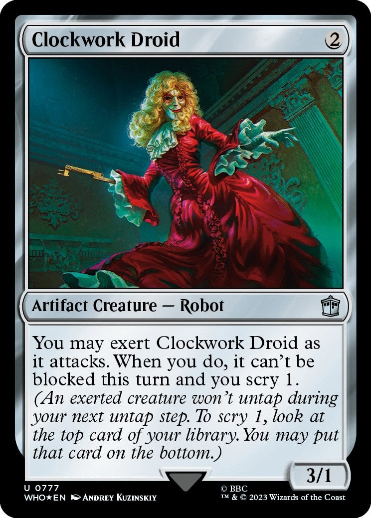 Image for Clockwork Droid (Surge Foil) (Universes Beyond: Doctor Who) (777) - Magic: The Gathering