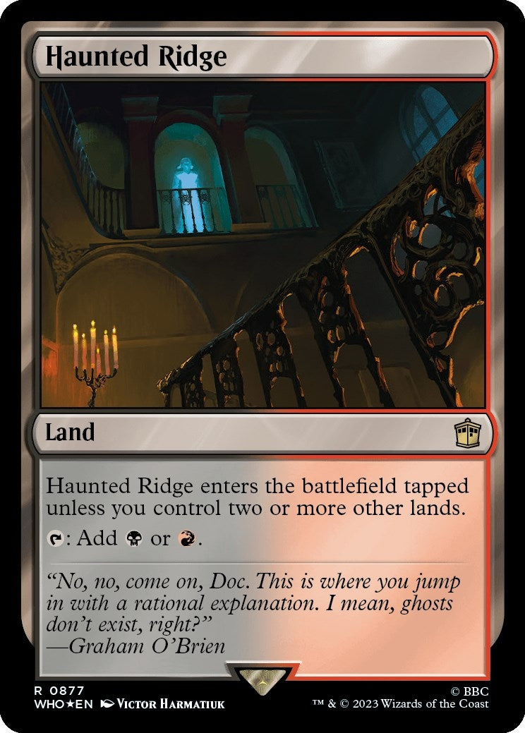 Image for Haunted Ridge (Surge Foil) (Universes Beyond: Doctor Who) (877) - Magic: The Gathering