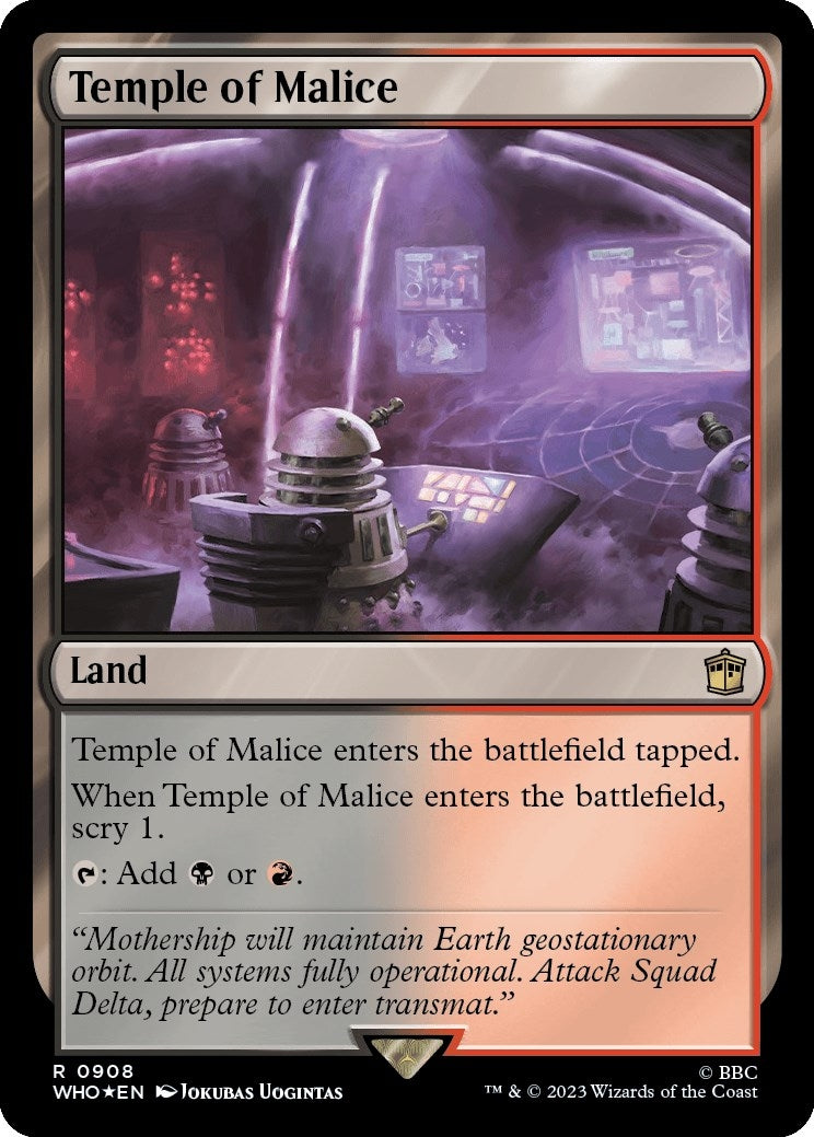 Image for Temple of Malice (Surge Foil) (Universes Beyond: Doctor Who) (908) - Magic: The Gathering