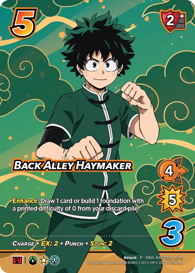 Image for Back Alley Haymaker (Pro Hero Nationals 2023) (UniVersus: My Hero Academia Promo Cards) (MHA-NAT2023 6/15) - UniVersus