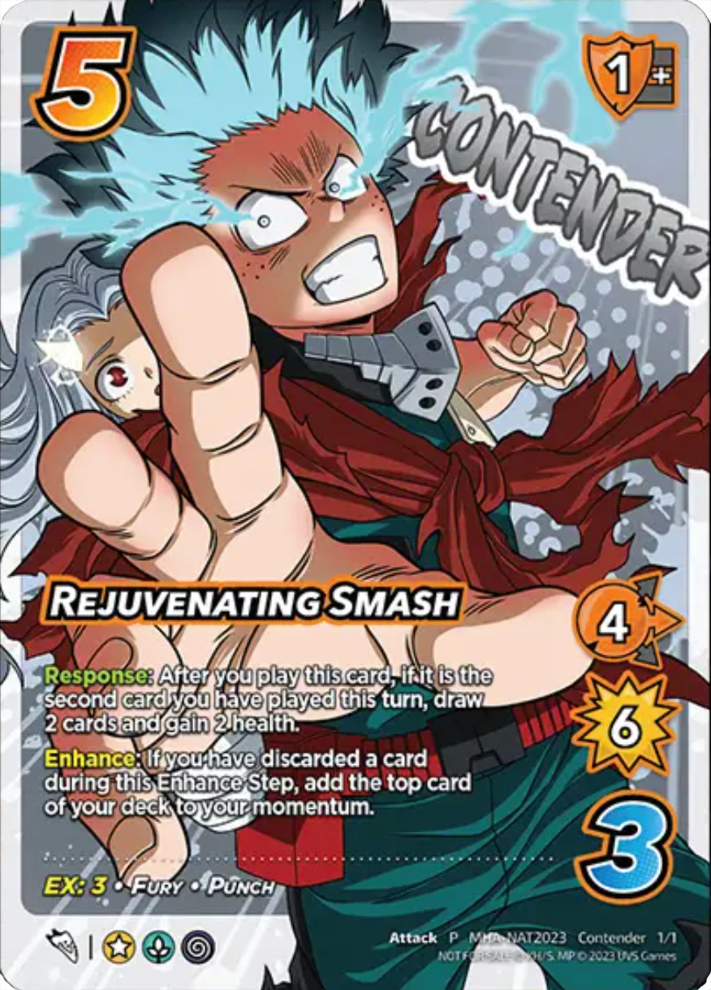 Image for Rejuvenating Smash (Pro Hero Nationals 2023 Contender) (UniVersus: My Hero Academia Promo Cards) (MHA-NAT2023 Contender 1/1) - UniVersus