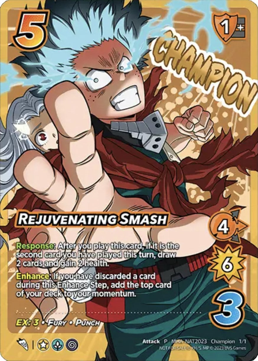 Image for Rejuvenating Smash (Pro Hero Nationals 2023 Champion) (UniVersus: My Hero Academia Promo Cards) (MHA-NAT2023 Champion 1/1) - UniVersus