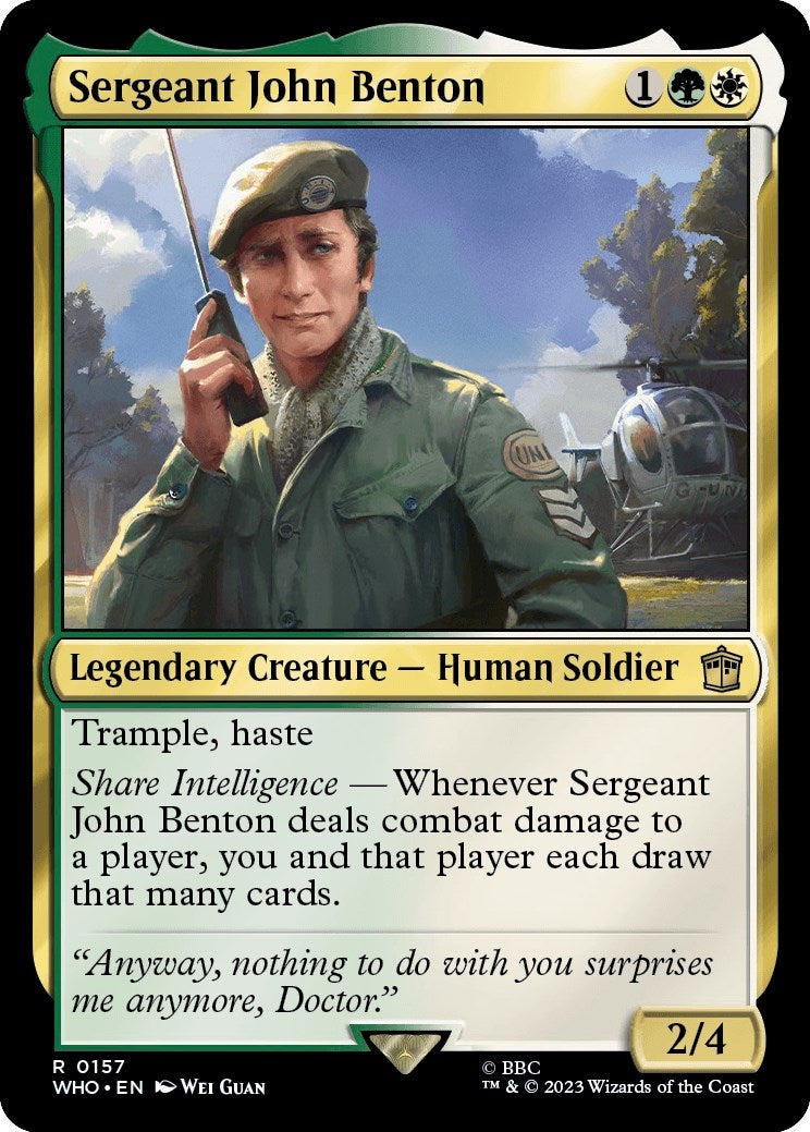 Image for Sergeant John Benton (Universes Beyond: Doctor Who) (157) - Magic: The Gathering