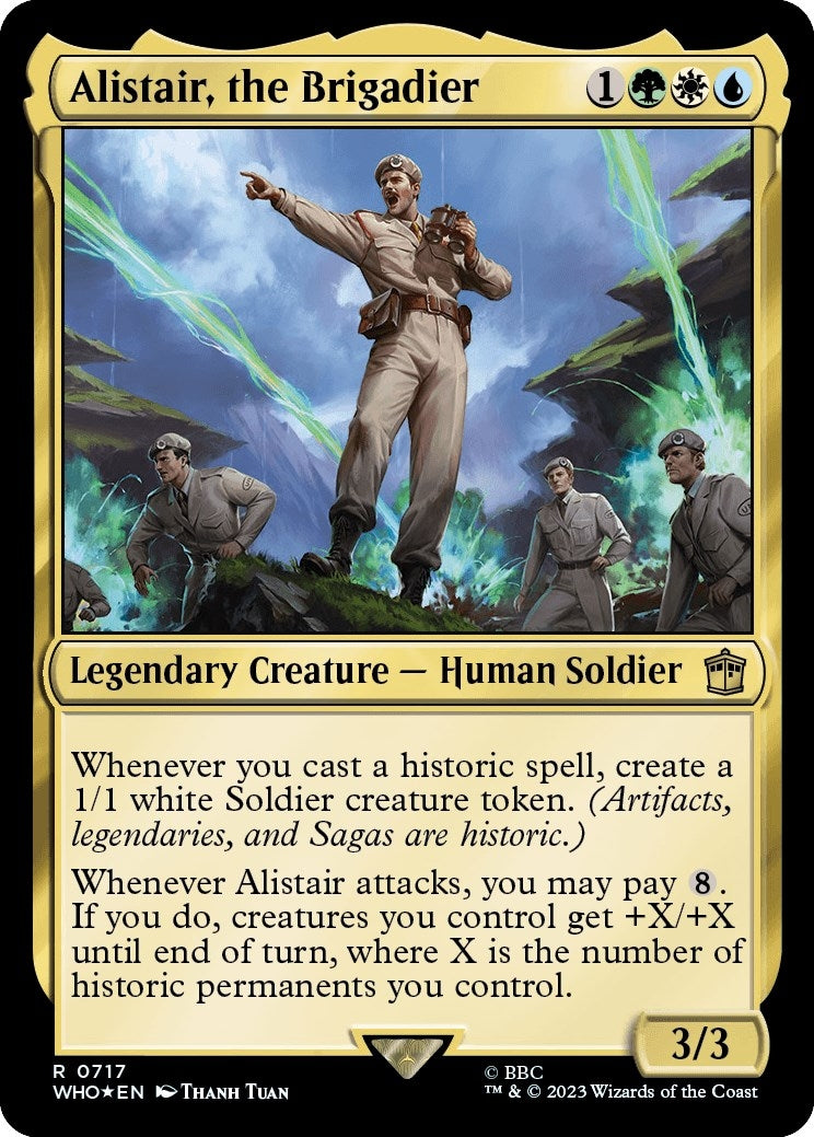Image for Alistair, the Brigadier (Surge Foil) (Universes Beyond: Doctor Who) (717) - Magic: The Gathering