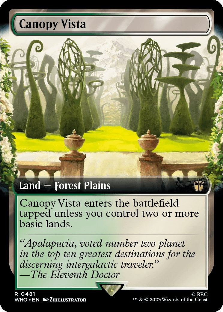 Image for Canopy Vista (Extended Art) (Universes Beyond: Doctor Who) (481) - Magic: The Gathering