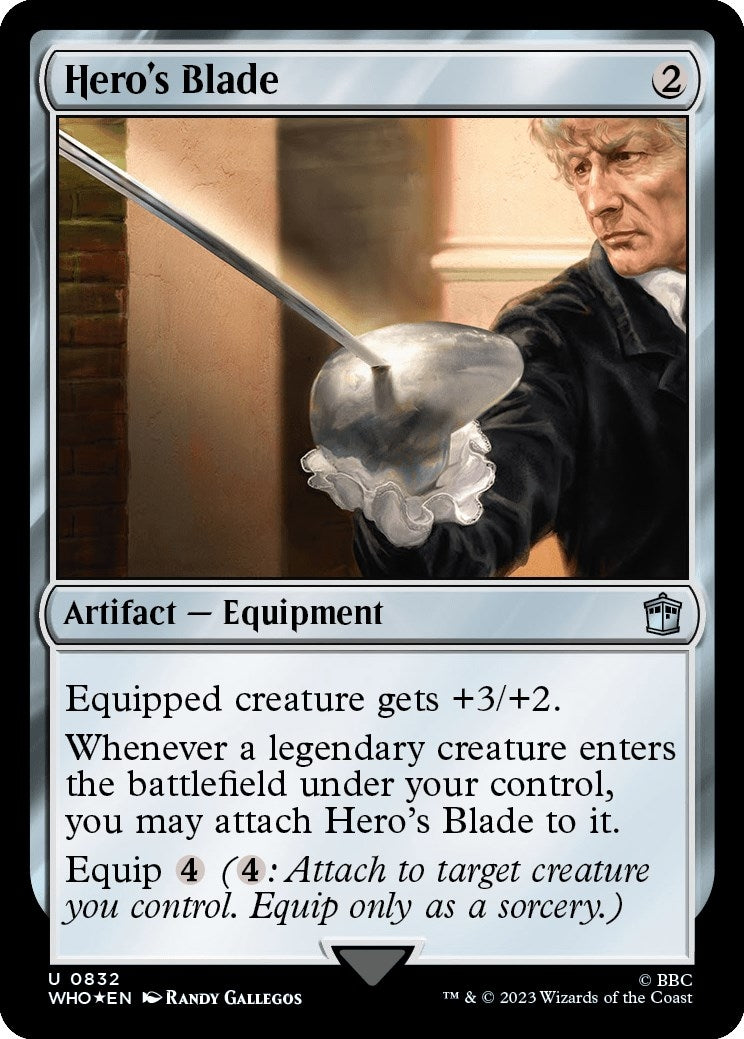 Image for Hero's Blade (Surge Foil) (Universes Beyond: Doctor Who) (832) - Magic: The Gathering