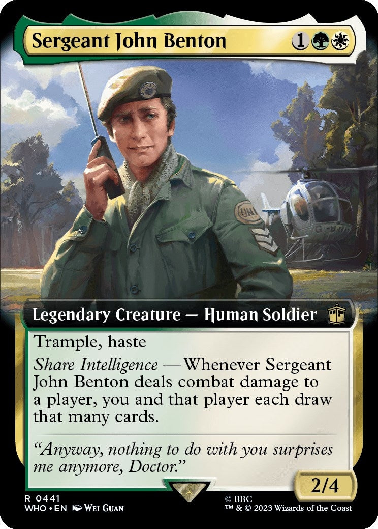 Image for Sergeant John Benton (Extended Art) (Universes Beyond: Doctor Who) (441) - Magic: The Gathering