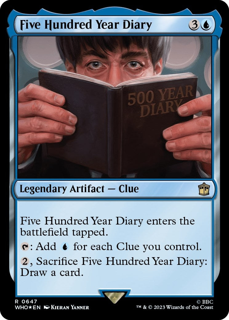 Image for Five Hundred Year Diary (Surge Foil) (Universes Beyond: Doctor Who) (647) - Magic: The Gathering