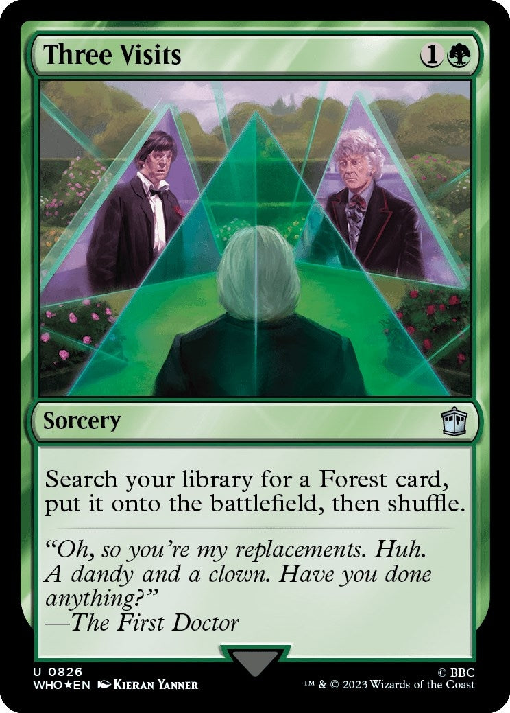 Image for Three Visits (Surge Foil) (Universes Beyond: Doctor Who) (826) - Magic: The Gathering