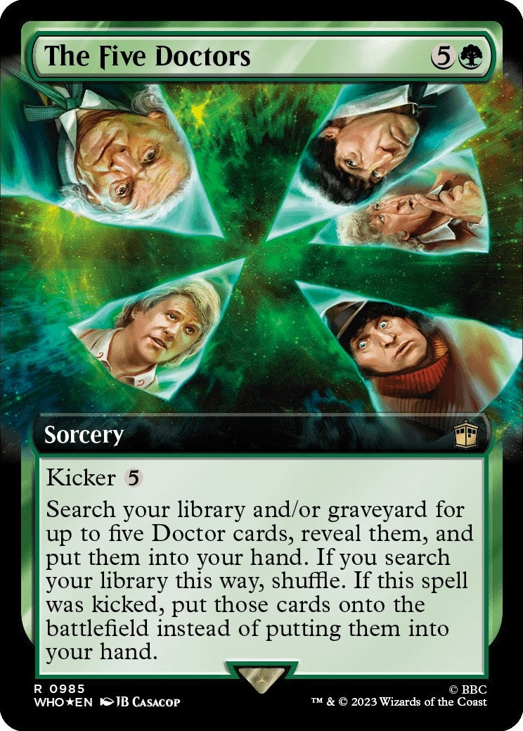 Image for The Five Doctors (Extended Art) (Surge Foil) (Universes Beyond: Doctor Who) (985) - Magic: The Gathering