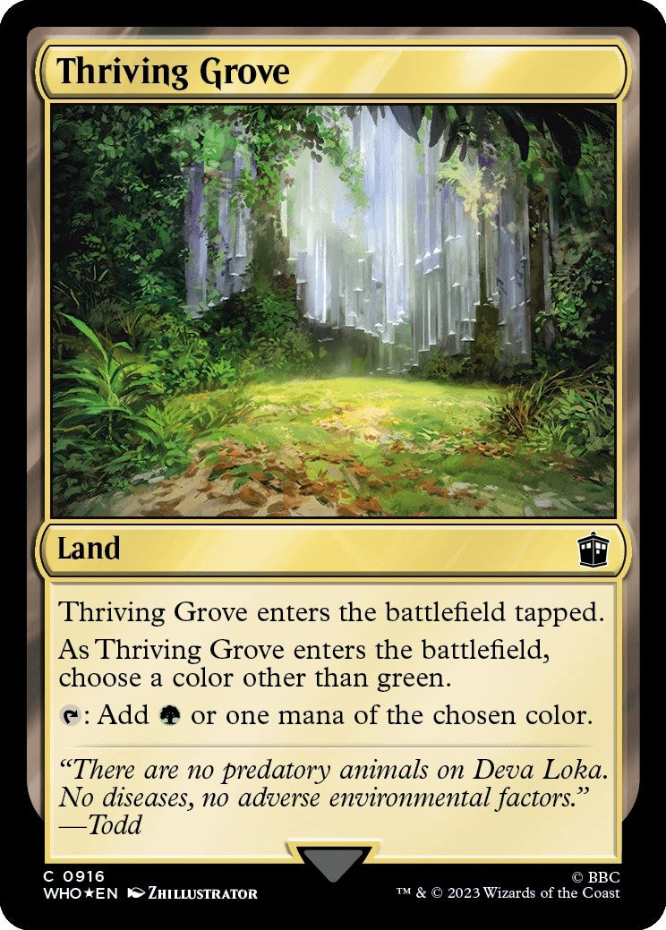 Image for Thriving Grove (Surge Foil) (Universes Beyond: Doctor Who) (916) - Magic: The Gathering