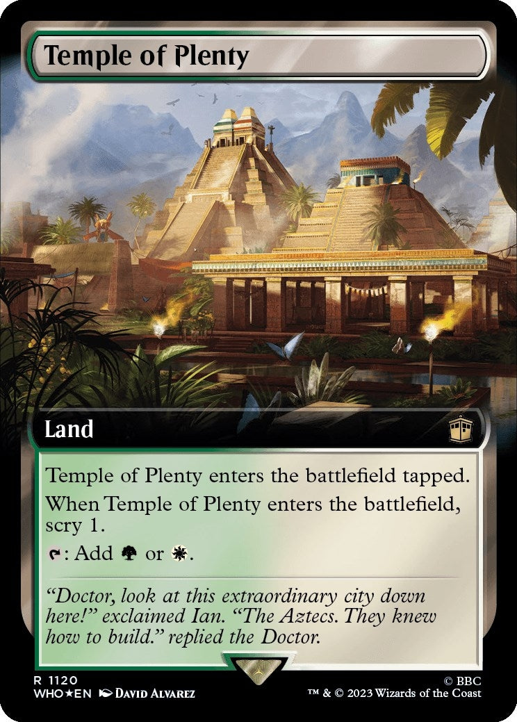 Image for Temple of Plenty (Extended Art) (Surge Foil) (Universes Beyond: Doctor Who) (1120) - Magic: The Gathering
