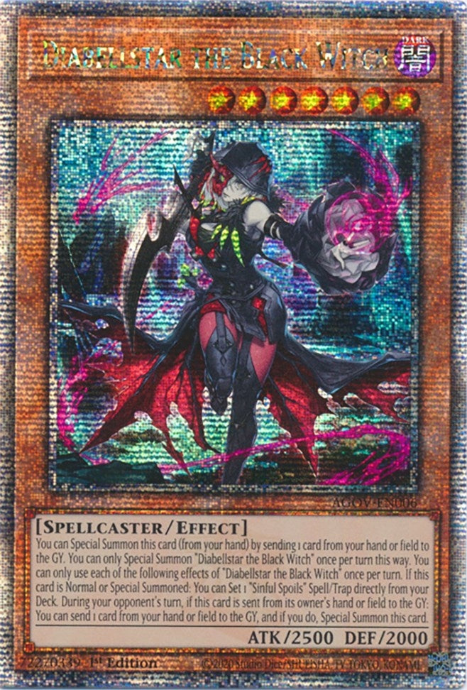Image for Diabellstar the Black Witch (Quarter Century Secret Rare) (Age of Overlord) (AGOV-EN006) - YuGiOh